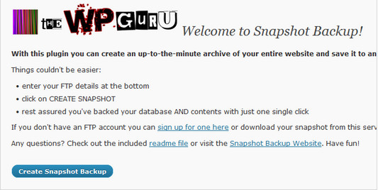 Snapshot Backup