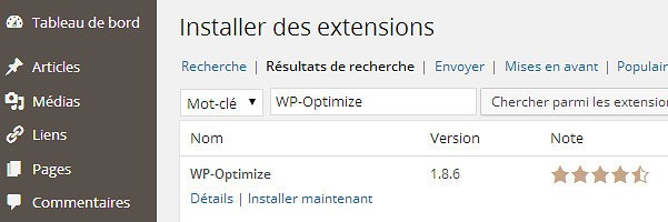 installer WP-Optimize