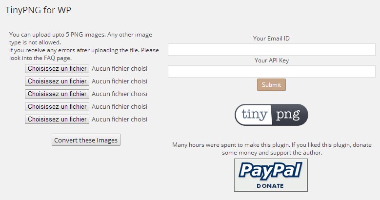 Configuration TinyPNG
