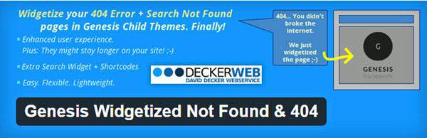 Genesis Widgetized Not Found & 404