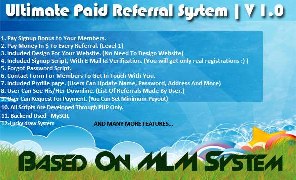 Ultimate Paid Referral System