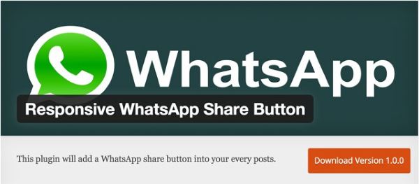 Plugin gratuits - Responsive WhatsApp Share Button