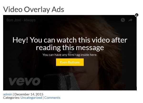 Video Overlay Ads