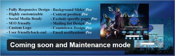 Coming soon and Maintenance mode