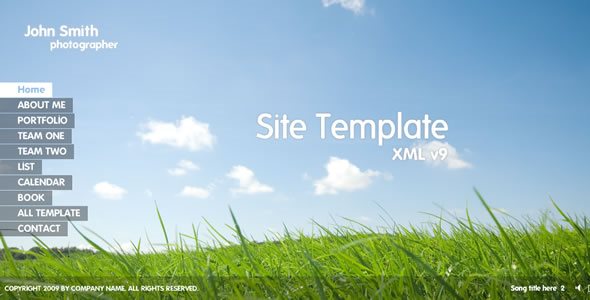 Flash Site Template XML
