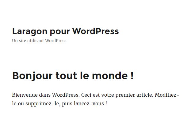 Site WordPress sous Laragon