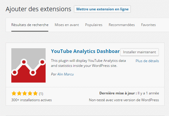 Installer Youtube Analytics Dashboard