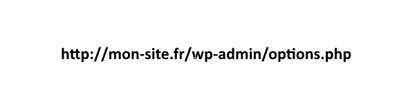 URL du panneau d'options cachées