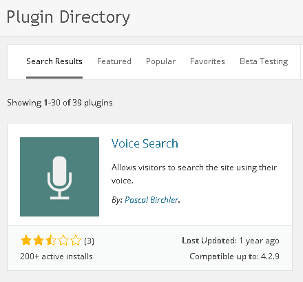 installer Voice Search