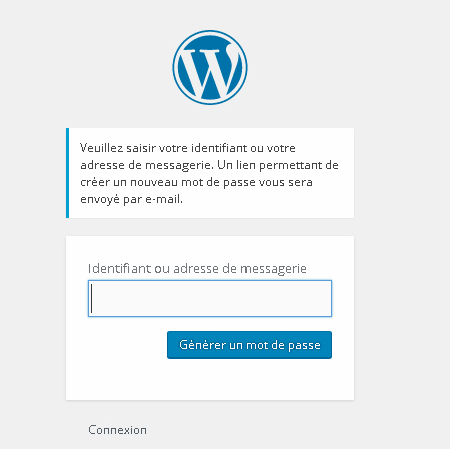 Comment réinitialiser le mot de passe WordPress?